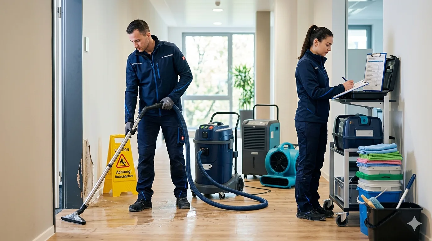 Notdienst Reinigung NRW: 24/7 Soforthilfe bei Wasserschäden und mehr