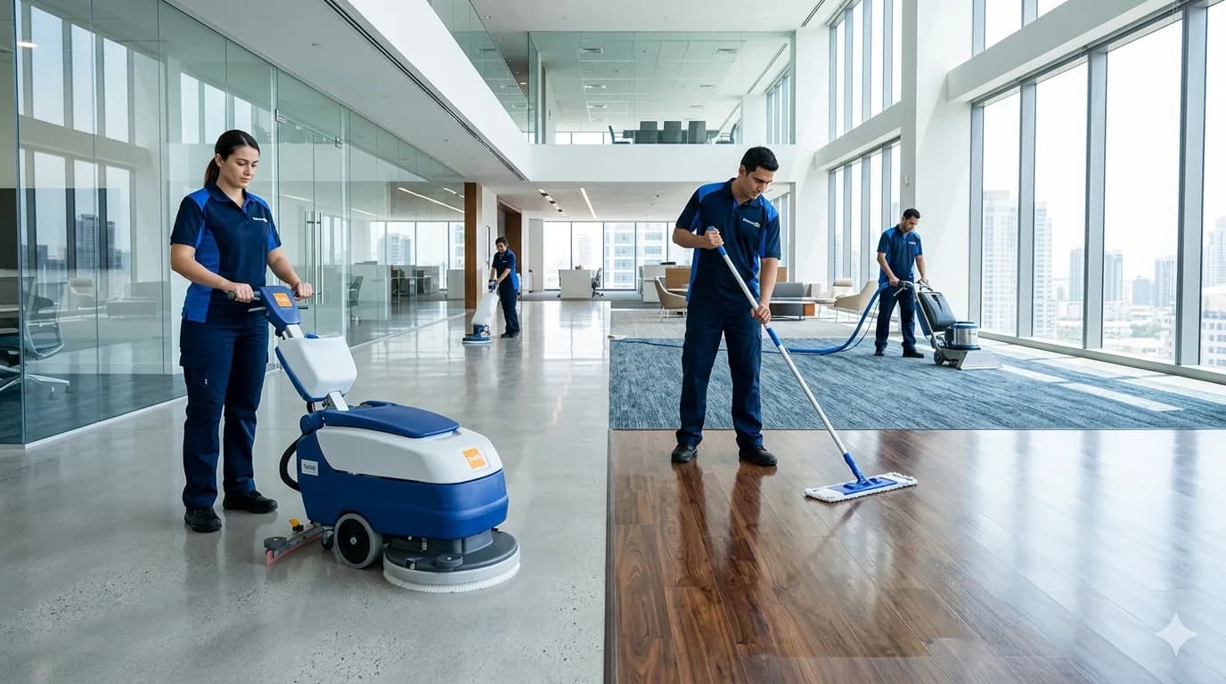 Bodenreinigung Kosten: Preise nach Bodenart im Gewerbe