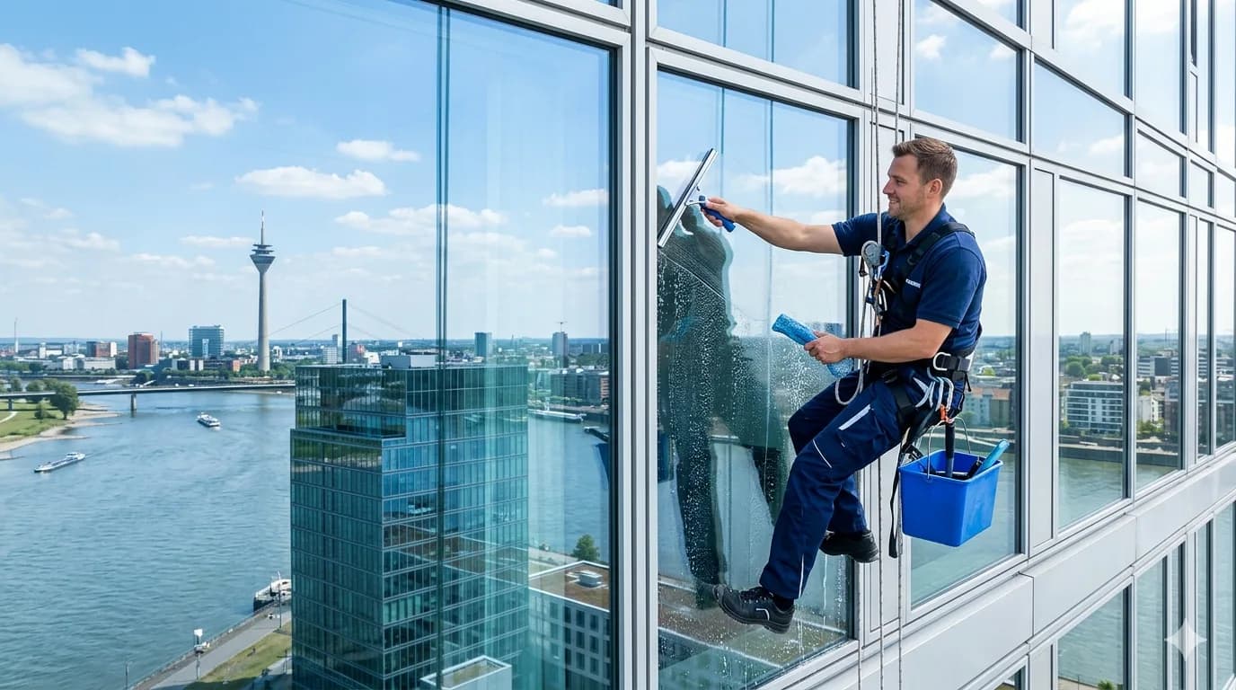 Glasreinigung Düsseldorf: Professionelle Fensterreinigung für Gewerbe